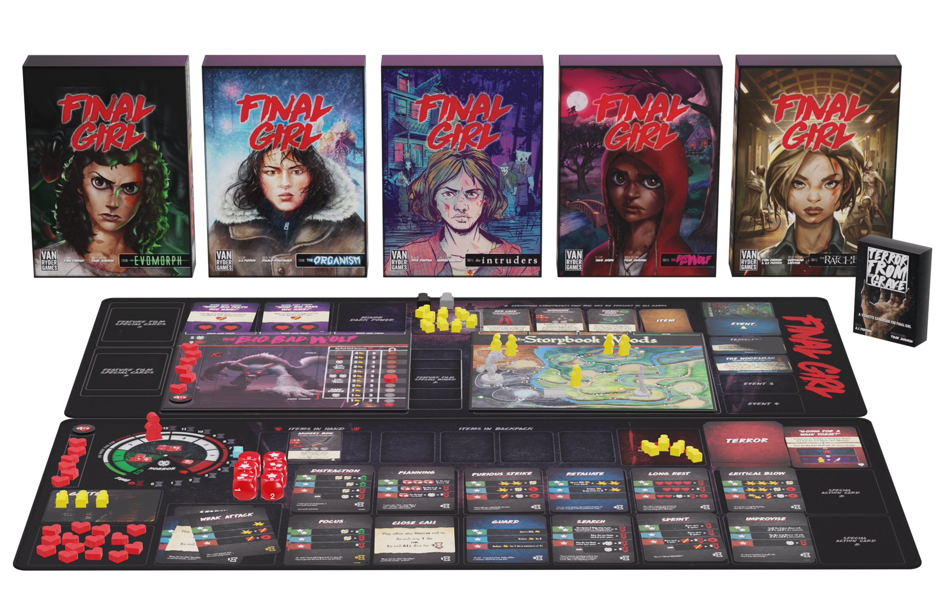 Final Girl: The North Pole Nightmare board game, by A. J. Porfirio,  published by Van Ryder Games – Morat Games