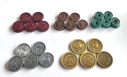 Scythe and Expeditions Metal Coins